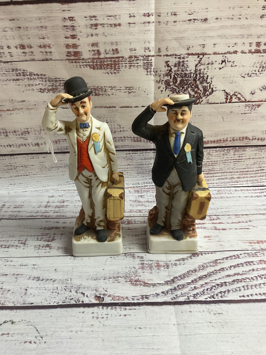 Laurel And Hardy Mbc Whiskey Mini Flasks Damaged