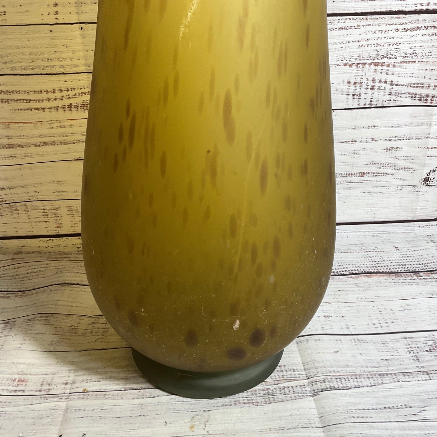 VTG. MCM Murano Brown Handblown Art Glass Vase- 23" (LOCAL PICKUP 90016)