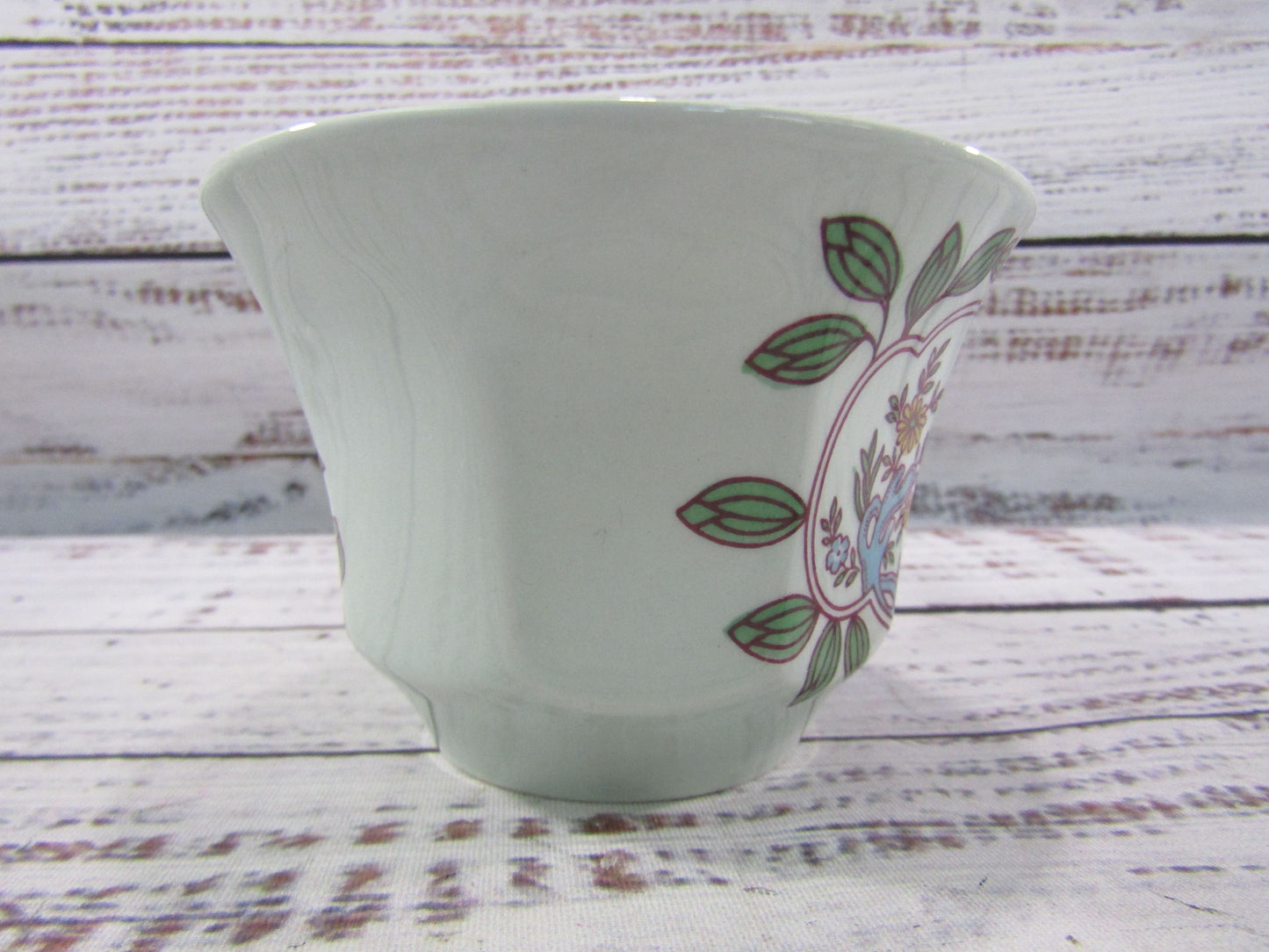 Adams Singapore Bird Floral Bird Ironstone 5 Teacups & 1 Saucer Made in England