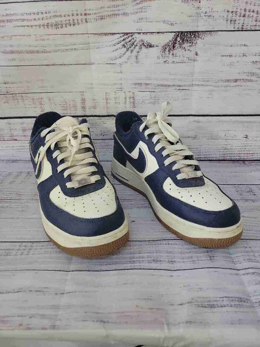 Men's Nike Air Force 1 Navy/white Sneaker Size 9