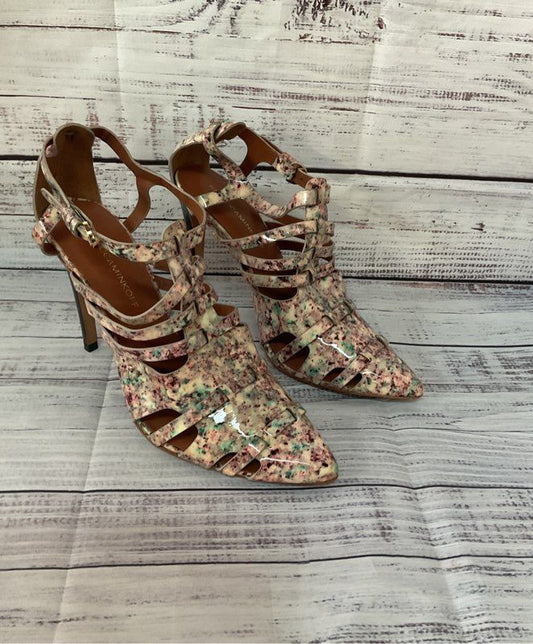 Women's Rebecca Minkoff Randi Granite Patent Strappy Heels Size 9
