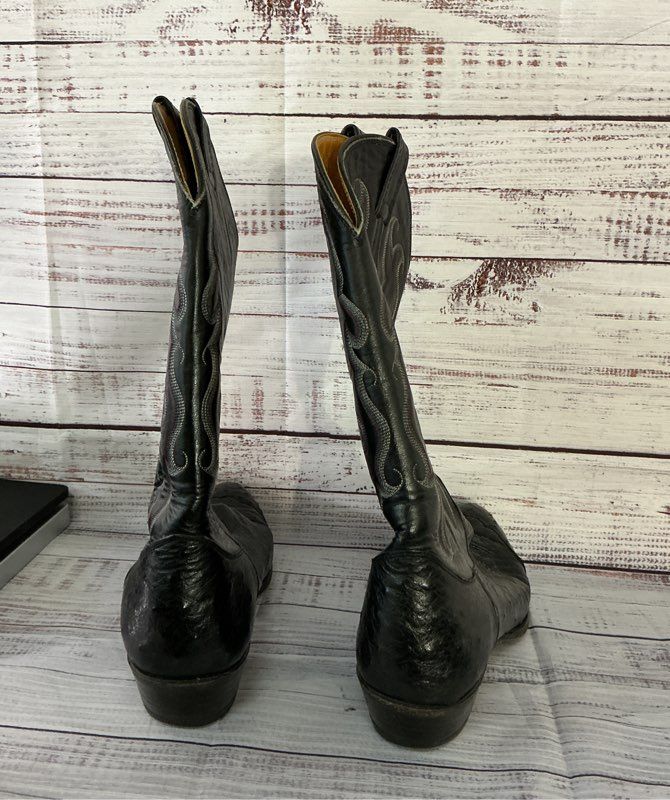 Men's Nocona Black Cowboy Boots Size 9.5