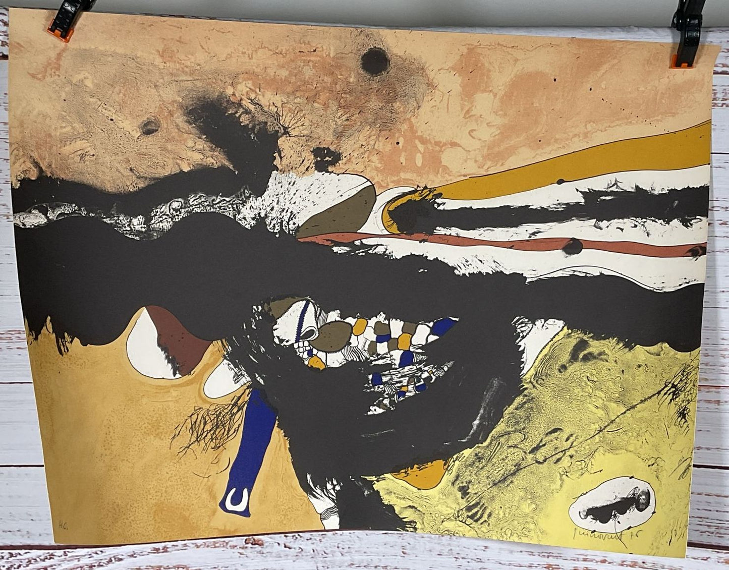 Untitled 1976 Lithograph Print Signed by Josep Guinovart