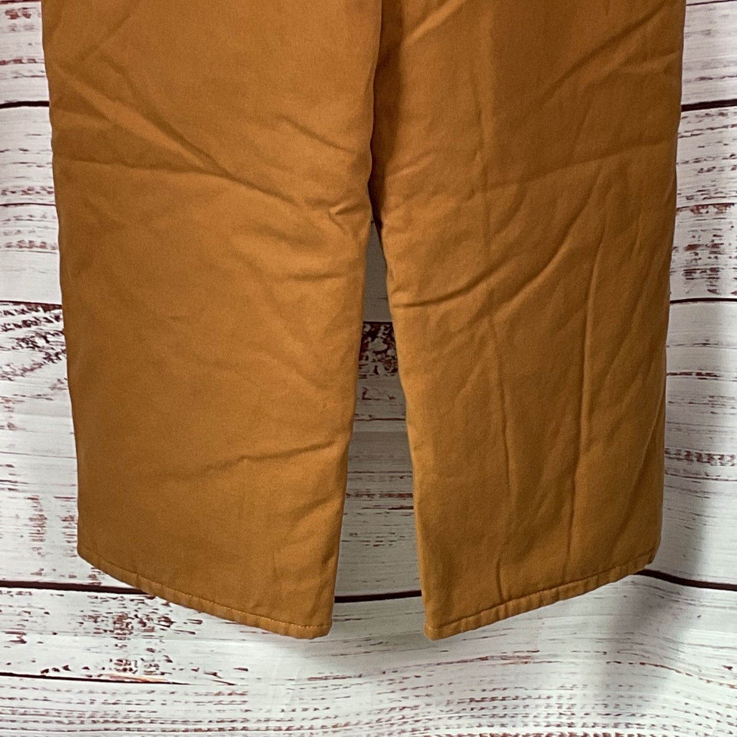 NWT CARHARTT Brown Duck Quilt Lined Insulated Bib Overalls Inseam 26- SZ 14
