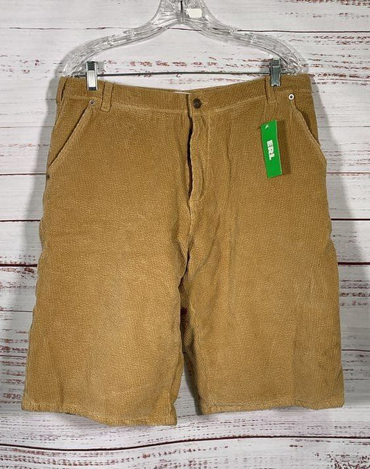 ERL Corduroy Woven Casual Shorts Beige XL