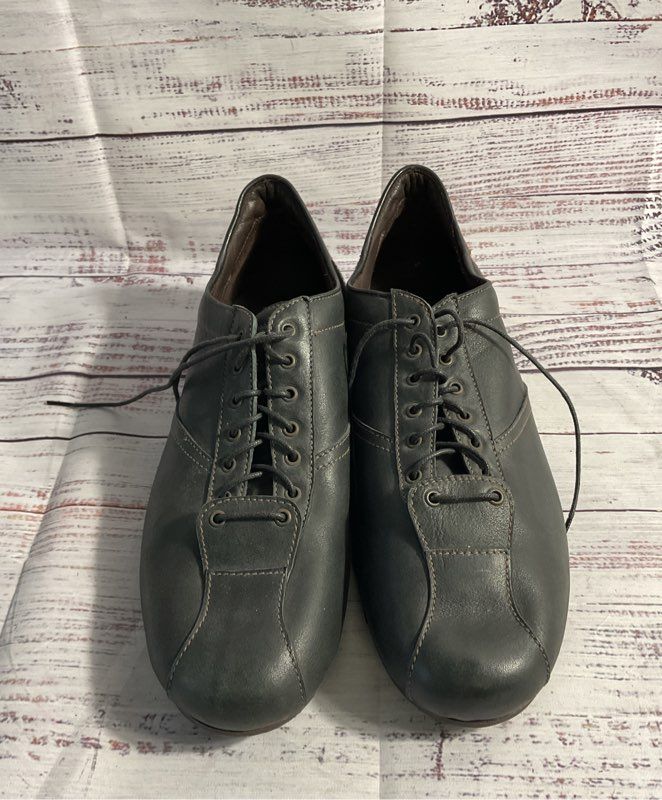 Henry Beguelin Light Black Leather Lace Up Shoes Size 43 EU 10 US