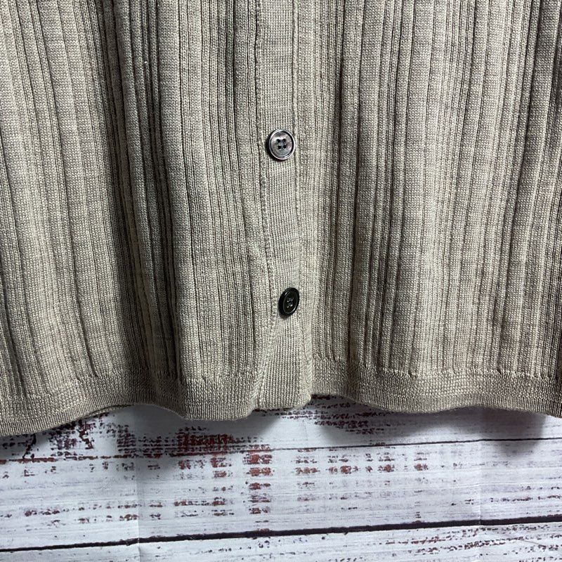 ATM Anthony Thomas Melillo Taupe Merino Wool Faux Button Mini Skirt - Size S
