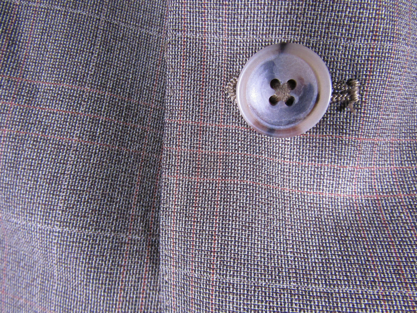 Ermenegildo Zegna Men's Brown Plaid Wool Blazer Jacket Size 40