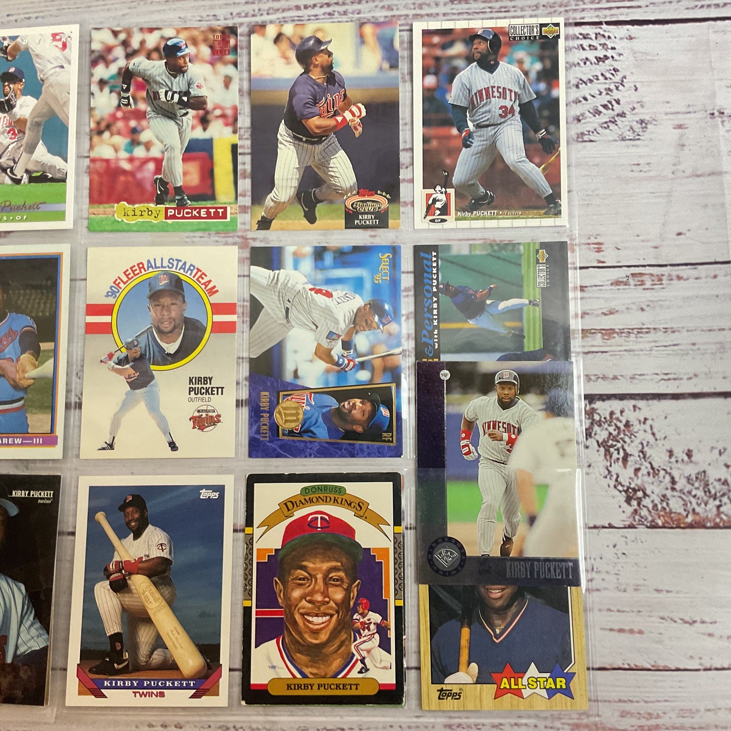 Set of 29 KIRBY PUCKETT Baseball Cards- Donruss, Pinnacle, Upper Deck, Fleer,