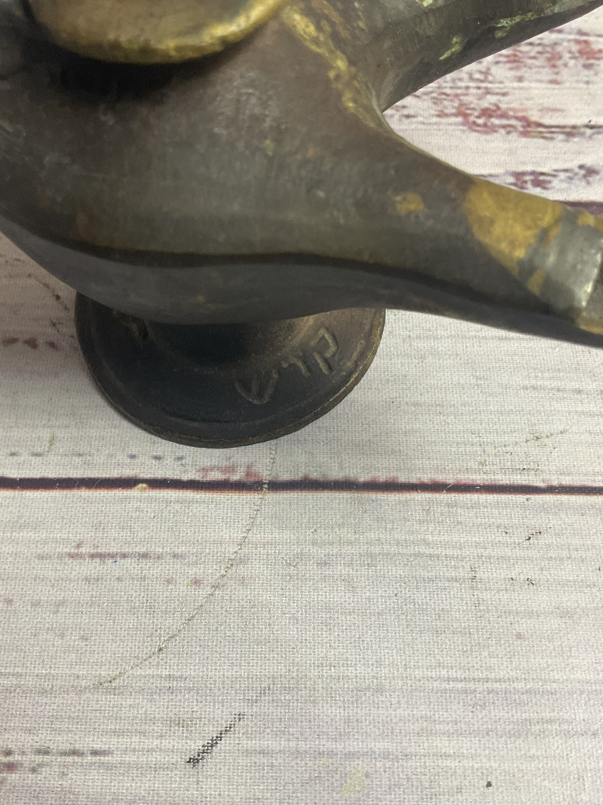 Vintage/Antique Bronze Byzantine Double Spouted Oil Lamp