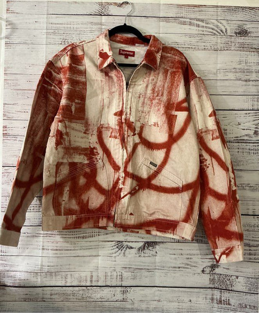 Men's Supreme Rust and Beige Work Jacket Size L