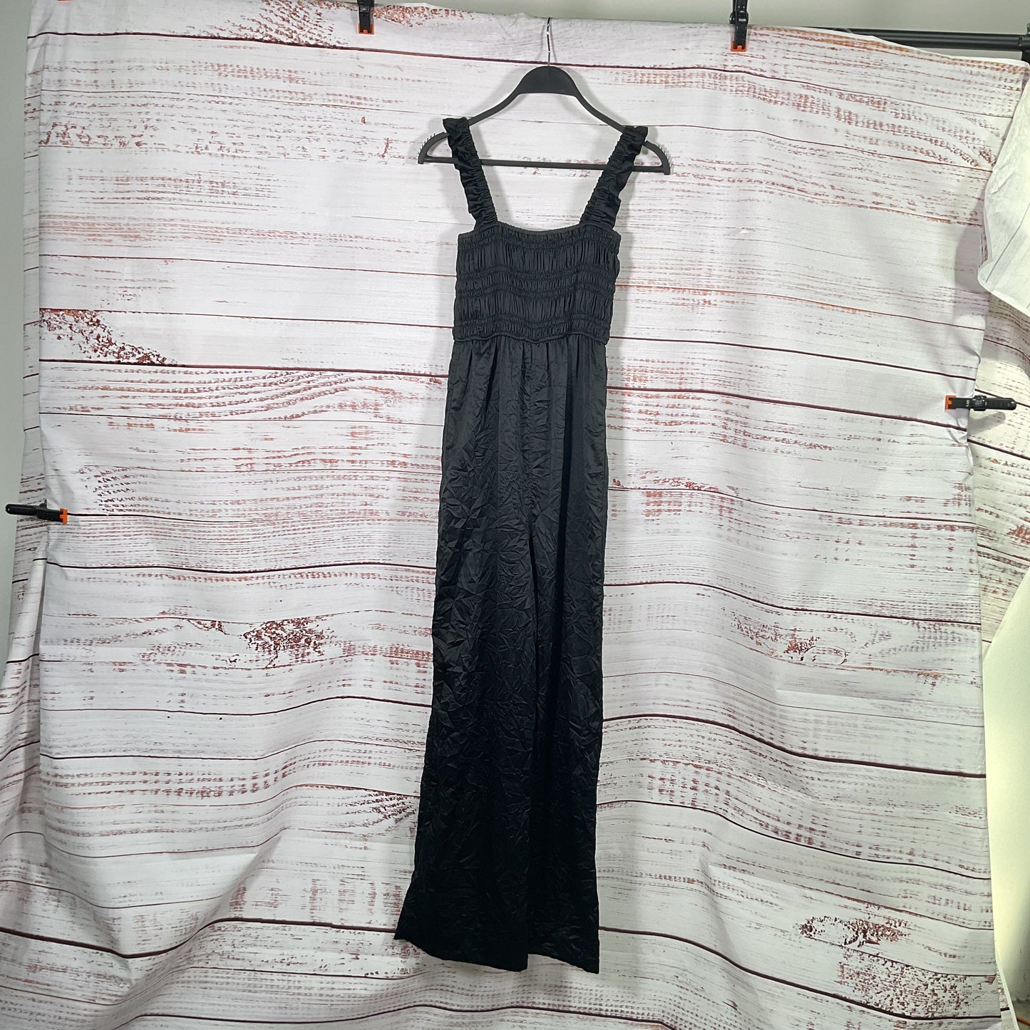 Gianni Black Square Neckline Jumpsuit - Size 32