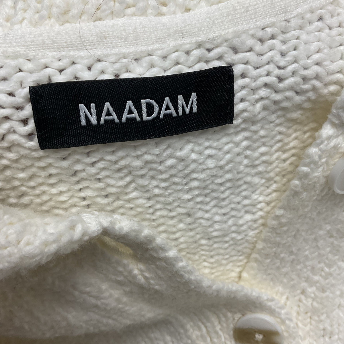 Naadam White Knit Button Up Sweater Cardigan - Size XS