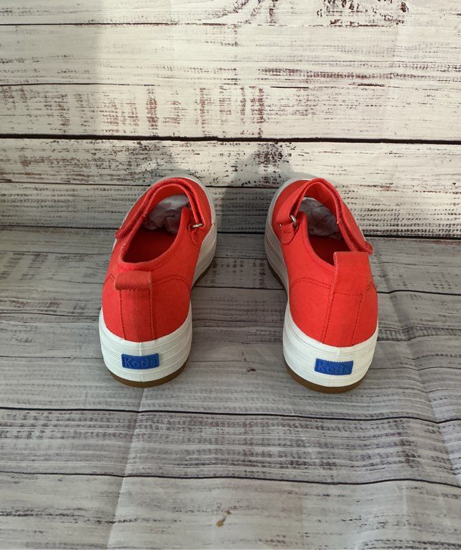 Women's Keds Mary Jane Platform Canvas Red Sneaker Size 7