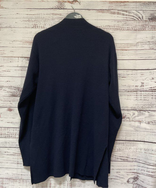 Women's Eileen Fisher Navy Wool Cardigan Sweater Size L