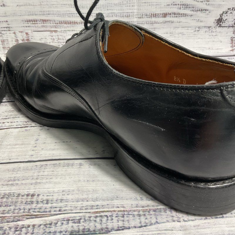 Allen Edmonds Black Leather Byron Brogue Oxford Dress Shoe Men's 8.5 D