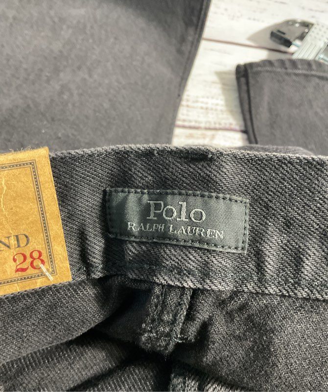 Polo Ralph Lauren Rope Dyed Avery Boyfriend Black Beaded Aztec Jeans Women's 28