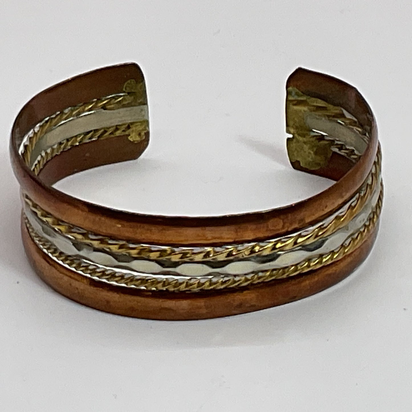 Copper Brass Aluminum Cuff Bracelet- 6.5"