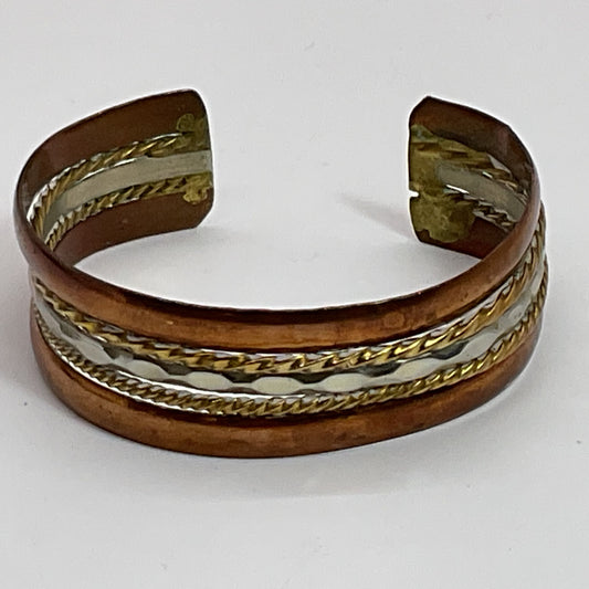 Copper Brass Aluminum Cuff Bracelet- 6.5"