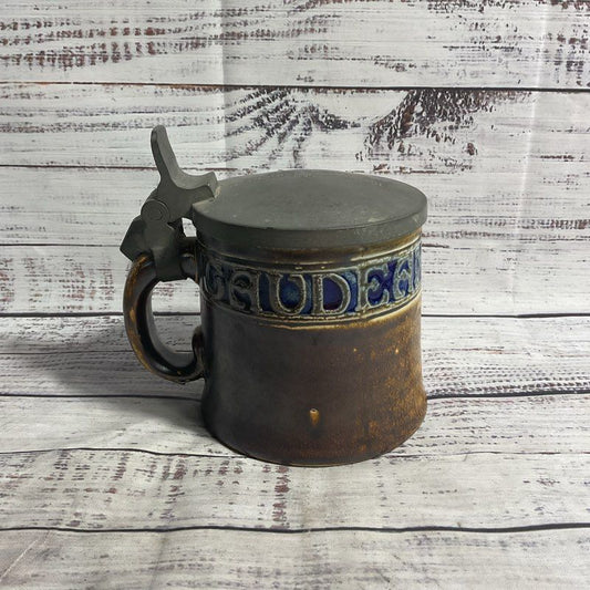 Reihnold Merkelbach Gaudeamus Igitur Pewter Lidded Beer Stein West Germany 2026