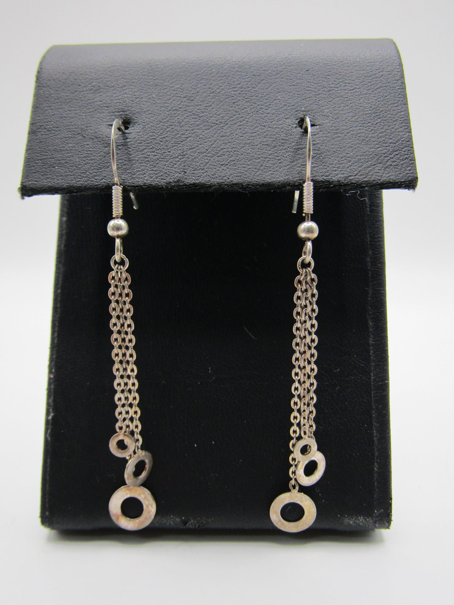 Sterling Silver Chain Link Drop Dangle Earrings