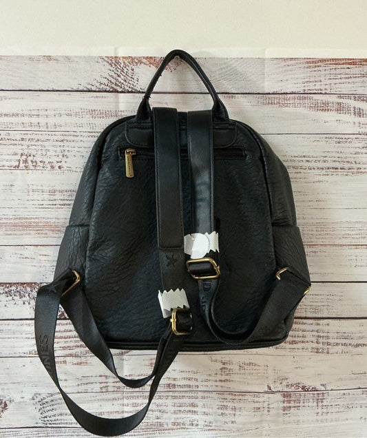 NWOT Women's David Jones Paris Black Faux Leather Backpack
