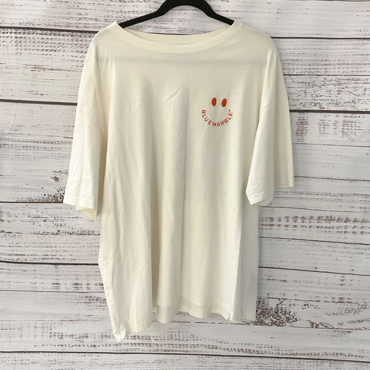 Bluemarble Off White Earth Smiley Face Thorns Print T-shirt - Size L
