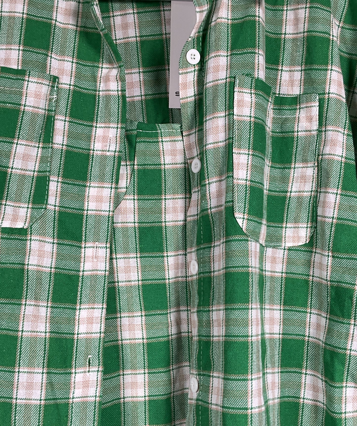 Storets Gingham Print 2 Set Top Green S