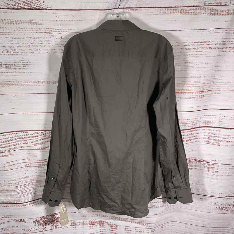 NWT G-Star Raw Gray Embroidered Logo Button Up Shirt - Size XL