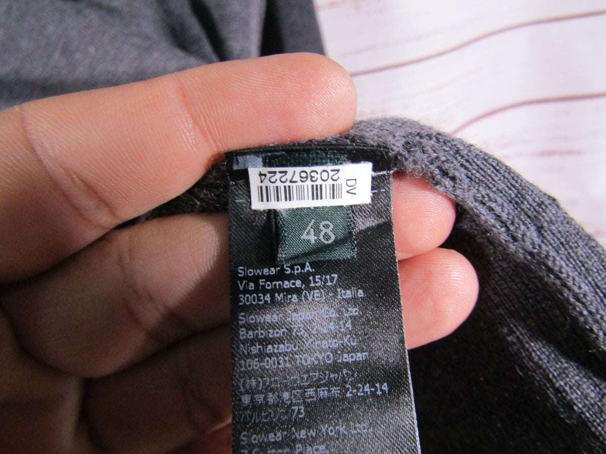 Zanone Men's Gray Wool Hoodie Sweater Size M