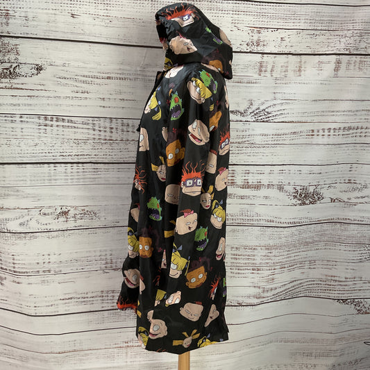 Dolls Kill x Rugrats Black Character Print Windbreaker Hooded Jacket - Size S