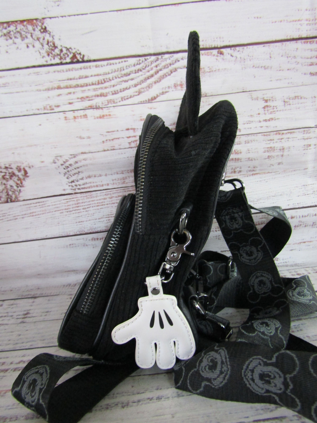 Loungefly x Disney 100 Year Anniversary Black Corduroy Backpack