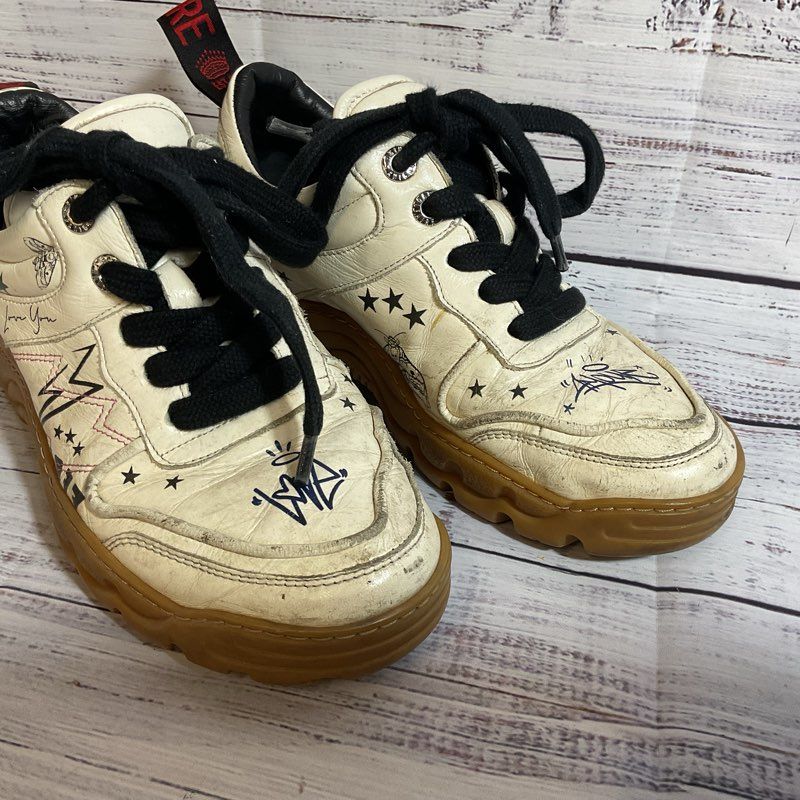 ZADIG & VOLTAIRE Blaze Crush Women's White Sneakers- SZ 38