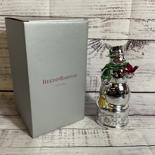 NEW REED & BARTON Snowman "Jingle Bells" Musical Snow Globe-WORKS!!!!