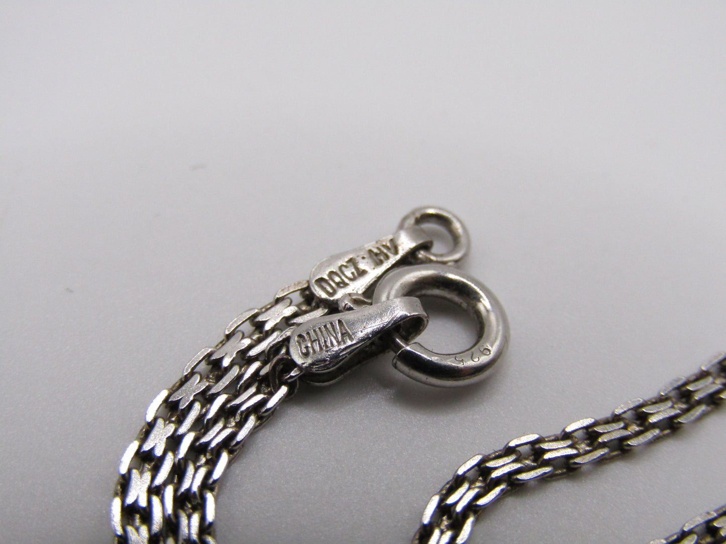 Sterling Silver Cubic Zirconia Crescent Bar Pendant Necklace