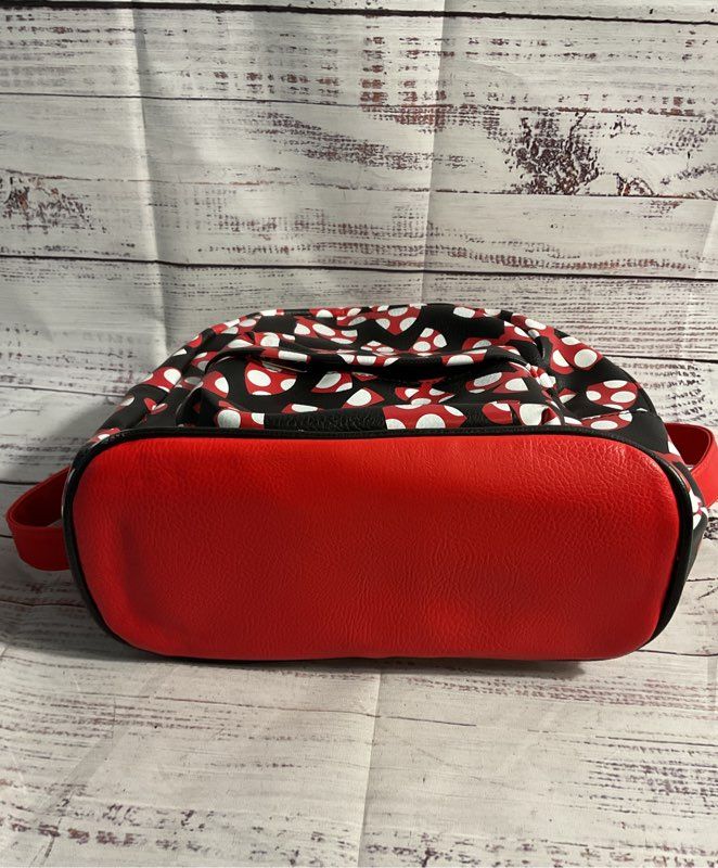 Walt Disney World Parks Minnie Mouse Bows Black & Red Mini Backpack