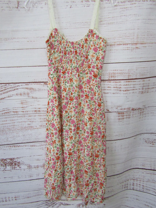 Commense Women's Floral Print Trim Cami Midi Dress Size XS