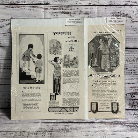 VTG. Women's Home Companion 1929 & 1922 Youthful Beauty Magazine Advertisements