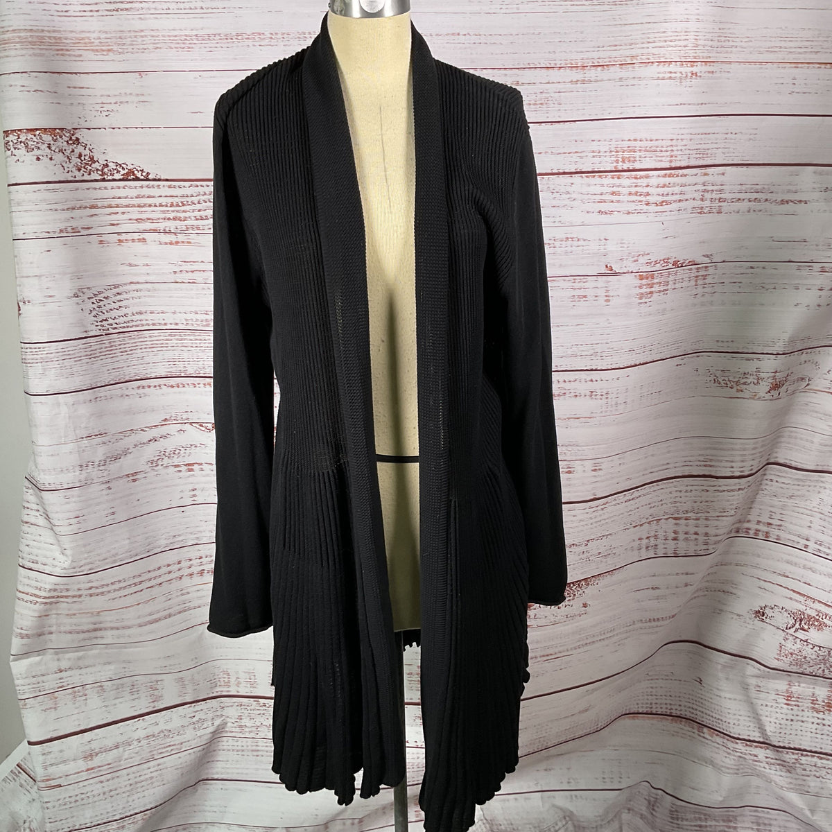 STELLA CARAKASI Women's Black Long Cardigan- SZ L