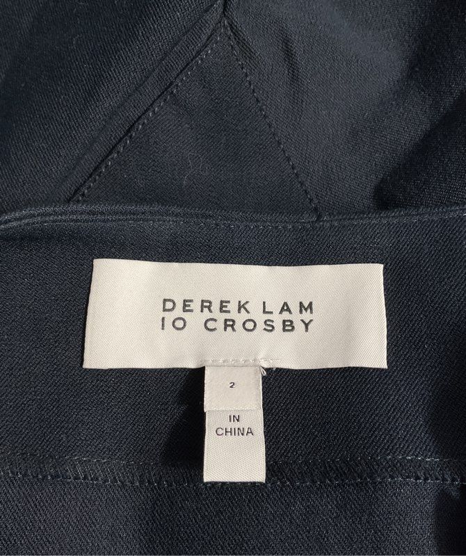 Derek Lam 10 Crosby Skirt Women's Navy Blue Godet Ruffle Mini Chic Preppy Size 2