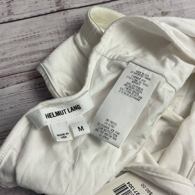 Helmut Lang Optic White Micro Modal Asymmetrical Bra Bralette - Size M