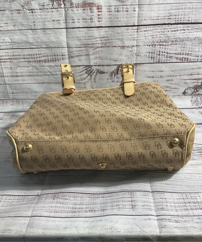 Dooney & Bourke Women's Brown Monogram Canvas Shoulder Bag