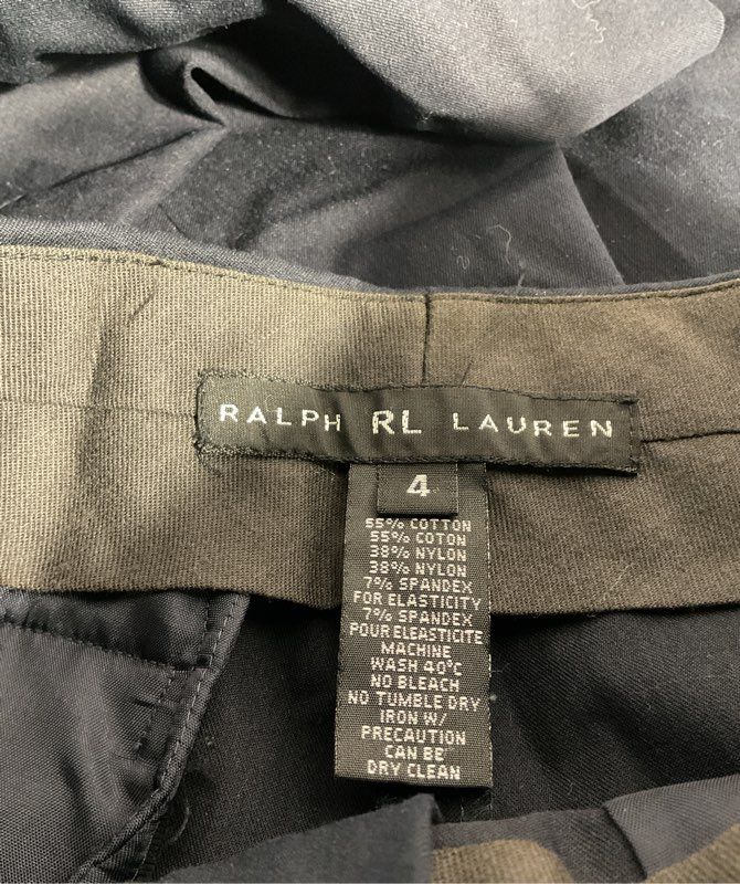 Ralph Lauren RL Women's Navy Blue Pants Size 4 Cotton Blend Black Label