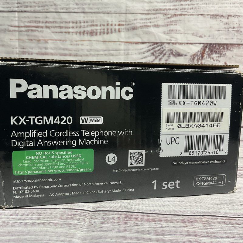 Panasonic KX-TGM420 White Amplified Cordless Telephone *NO CORDS*