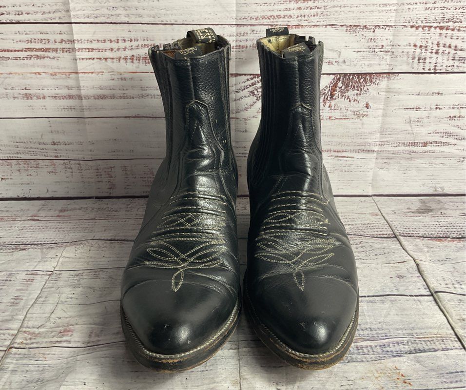 Denver Leather Western Cowboy Boot Black 8.5