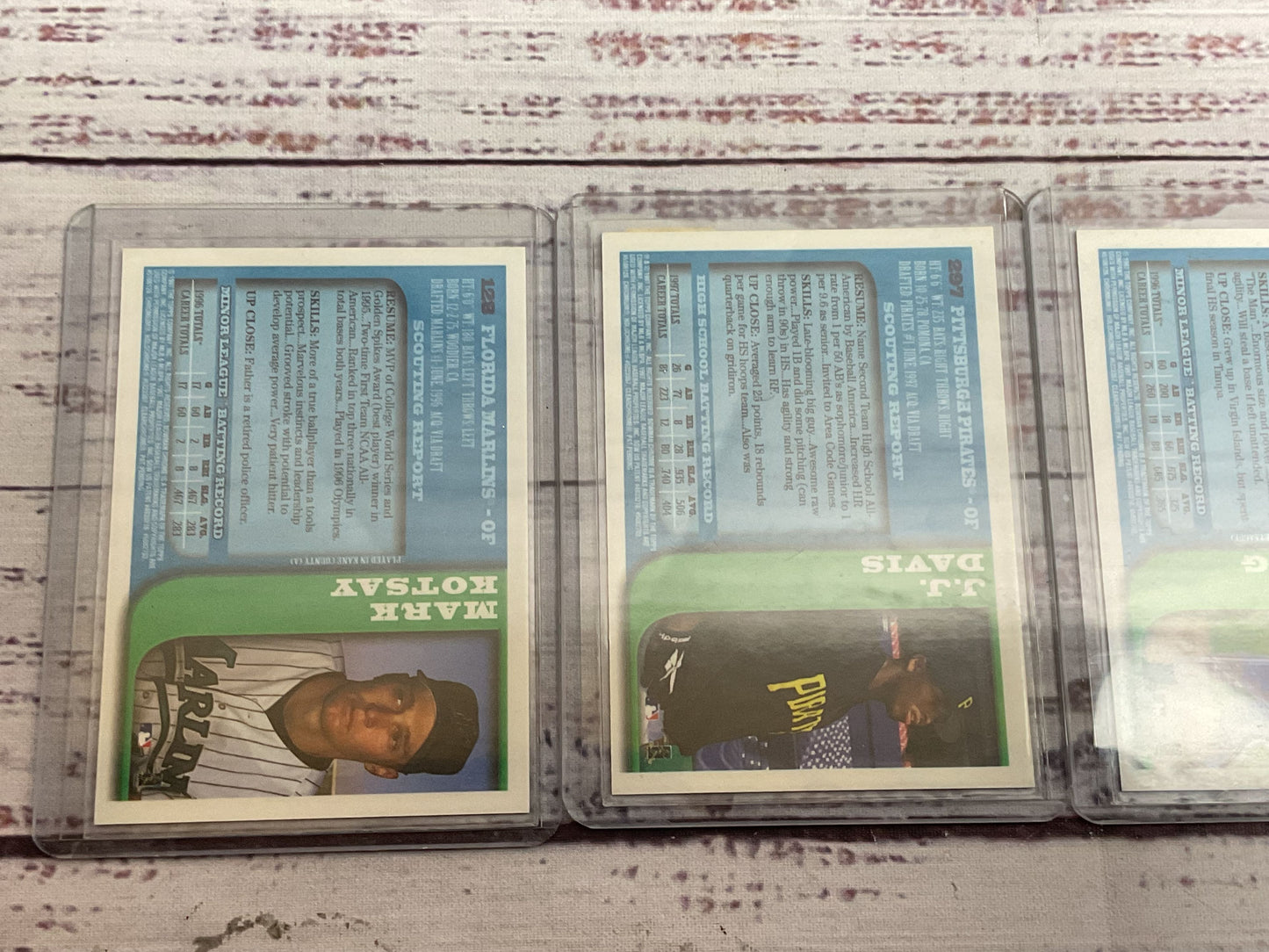Set of 4 TOPPS 1997 Bowman Chrome Werth,Hotsay, Davis, Pickering Rookie Cards