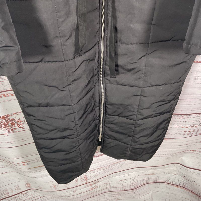 all:row Black Quilted Puffer Coat - Size Small