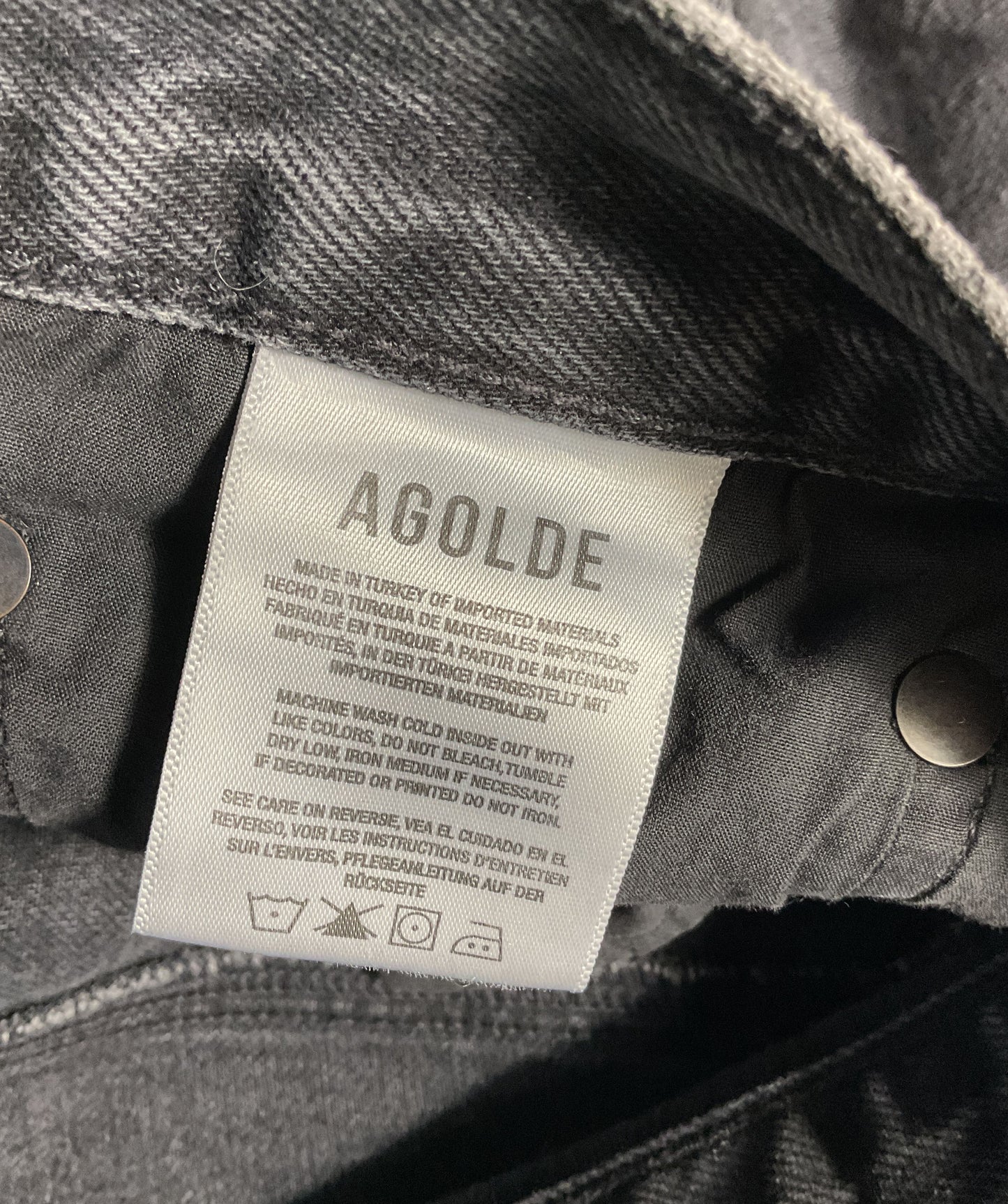 Agolde Arc Criss Cross Jeans Dark Gray 34