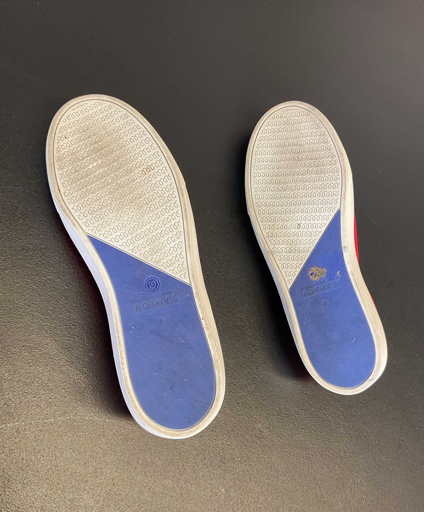 Rothys The Original Red Racing Stripe Back Slip On Size 8