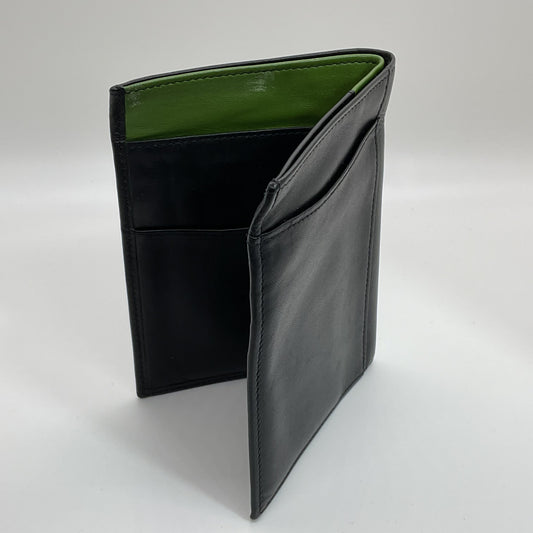 CENTURION Unisex Black/Green Bi Fold Wallet